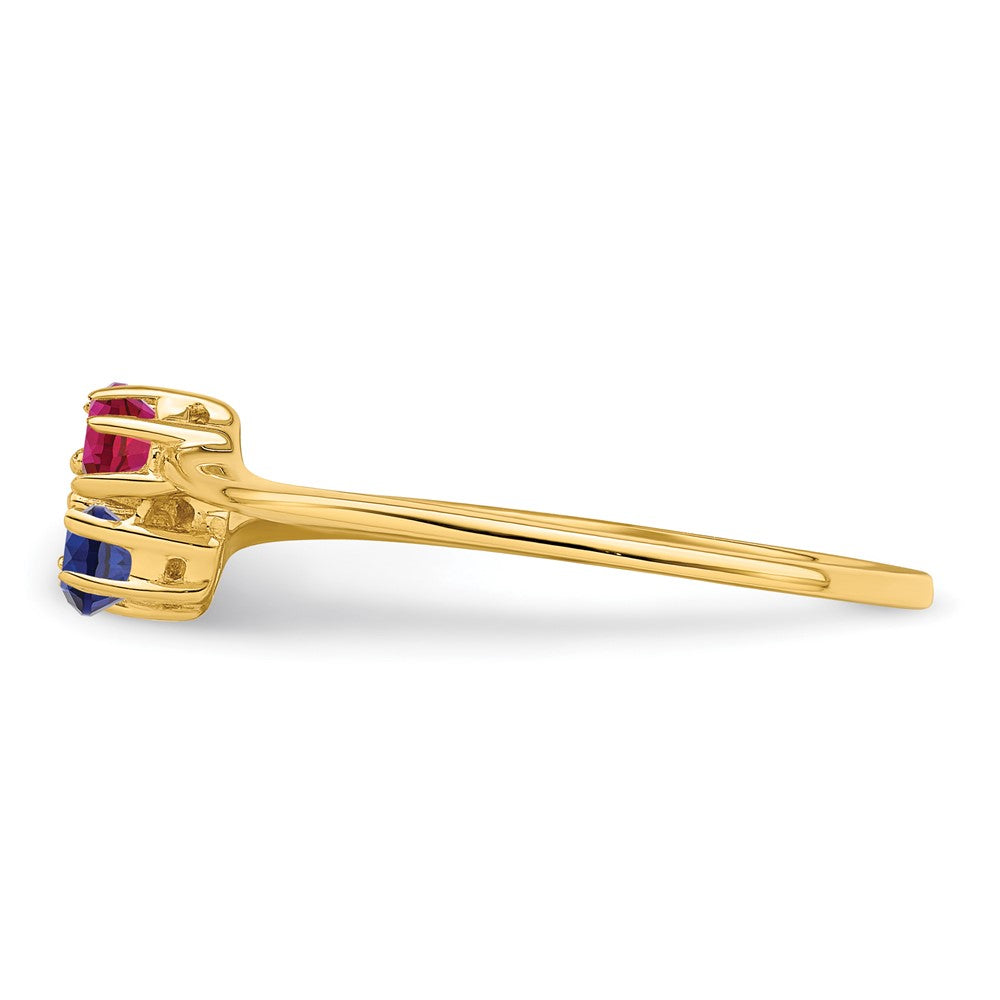 14k Synthetic Family Jewelry Ring