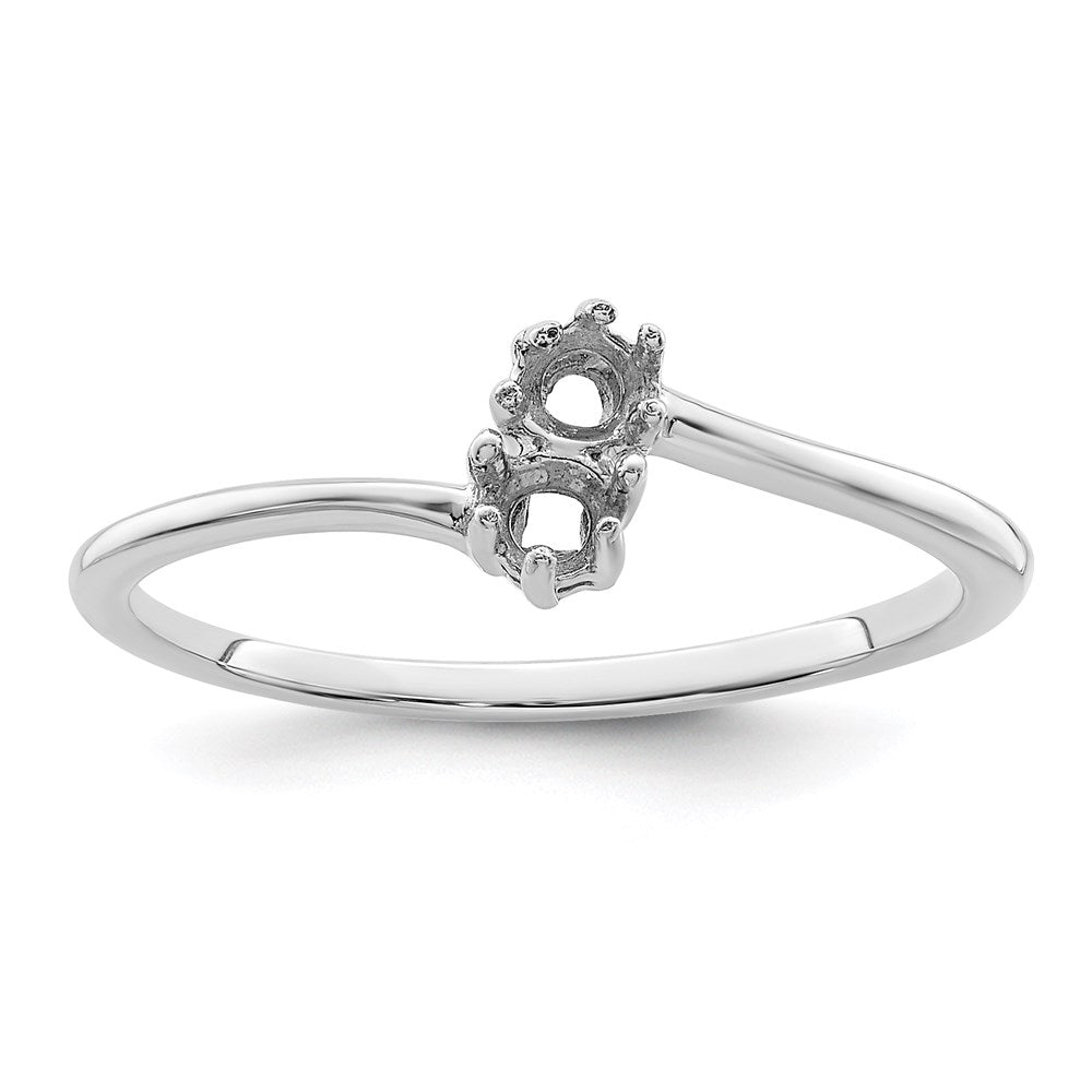14k White Gold Synthetic Family Jewelry Ring