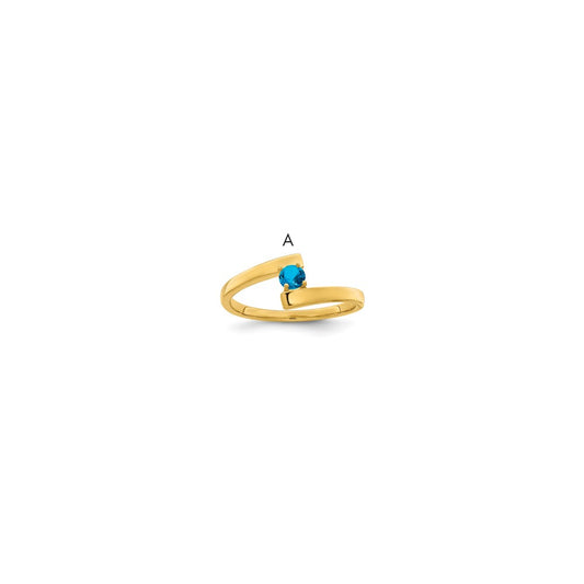 14k 2.5mm Synthetic Family Jewelry Ring