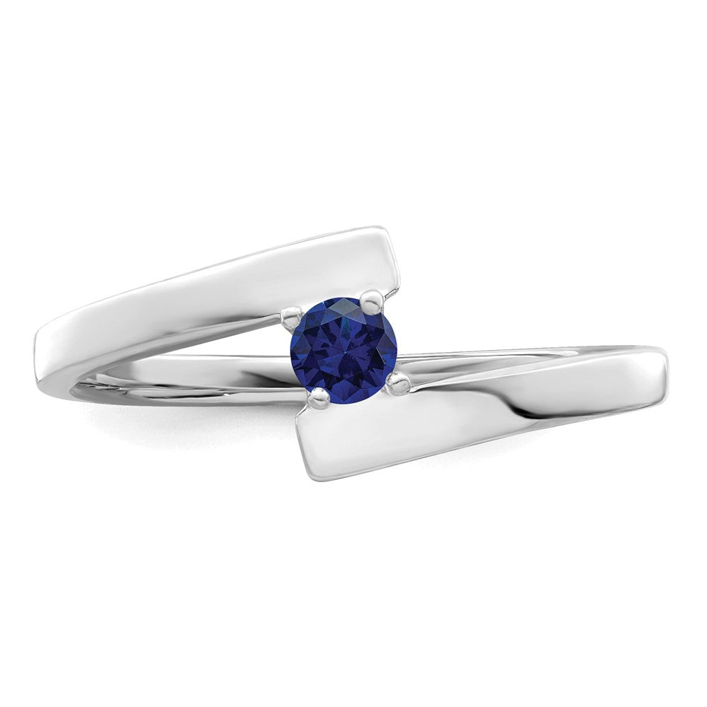 14k White Gold Synthetic Family Jewelry Ring