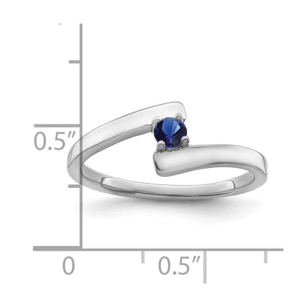 14k White Gold Synthetic Family Jewelry Ring