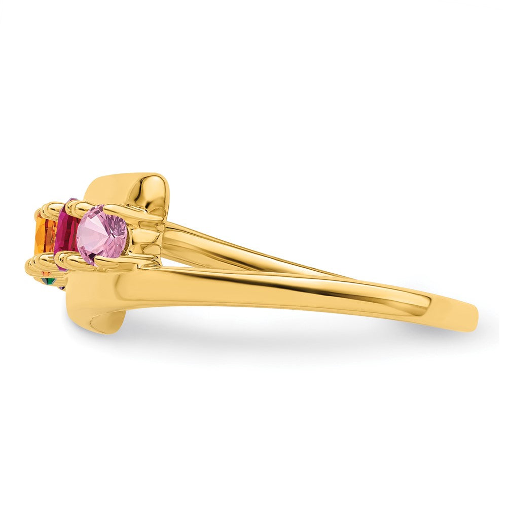 14k Synthetic Family Jewelry Ring