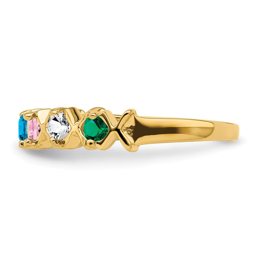 14k Synthetic Family Jewelry Ring