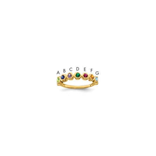 14k 2.5mm Synthetic Family Jewelry Ring
