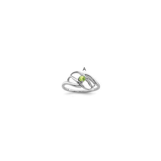 Sterling Silver Rhodium-plated Family Jewelry Ring