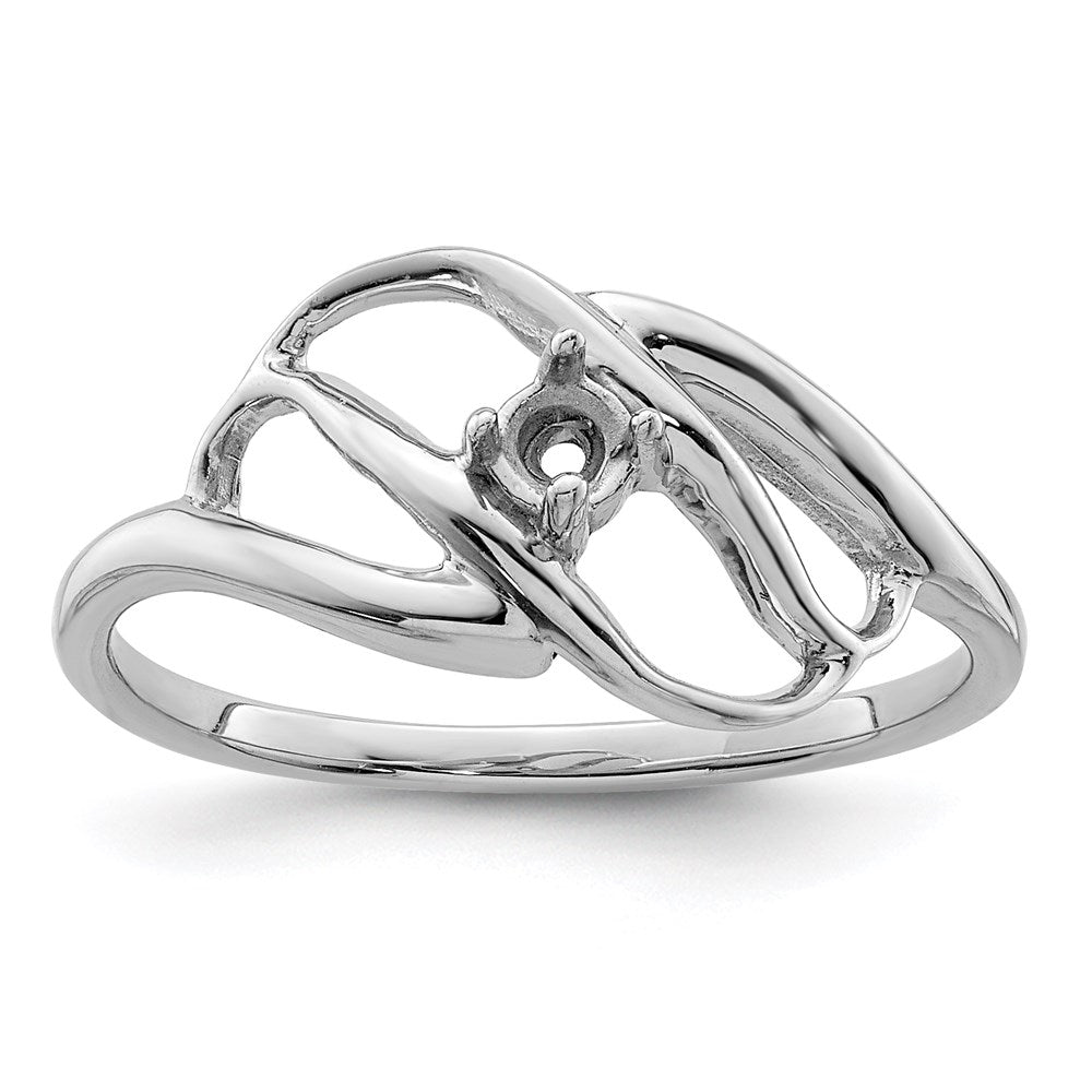 14k White Gold Synthetic Family Jewelry Ring
