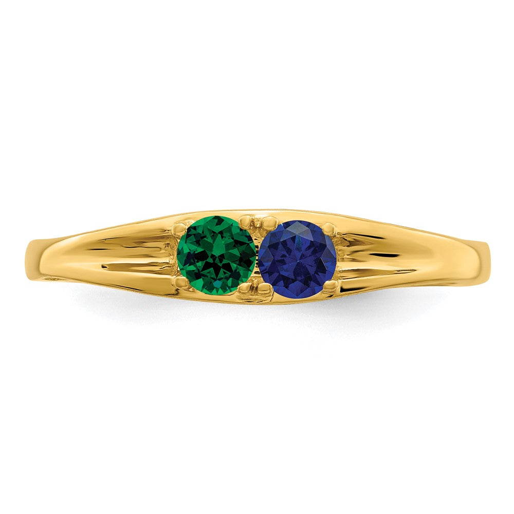 14k Synthetic Family Jewelry Ring