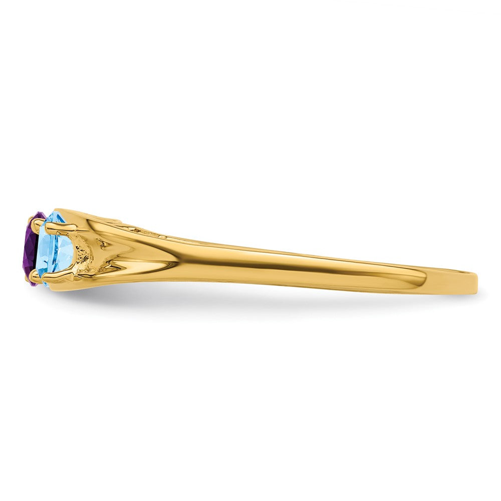 14k Synthetic Family Jewelry Ring