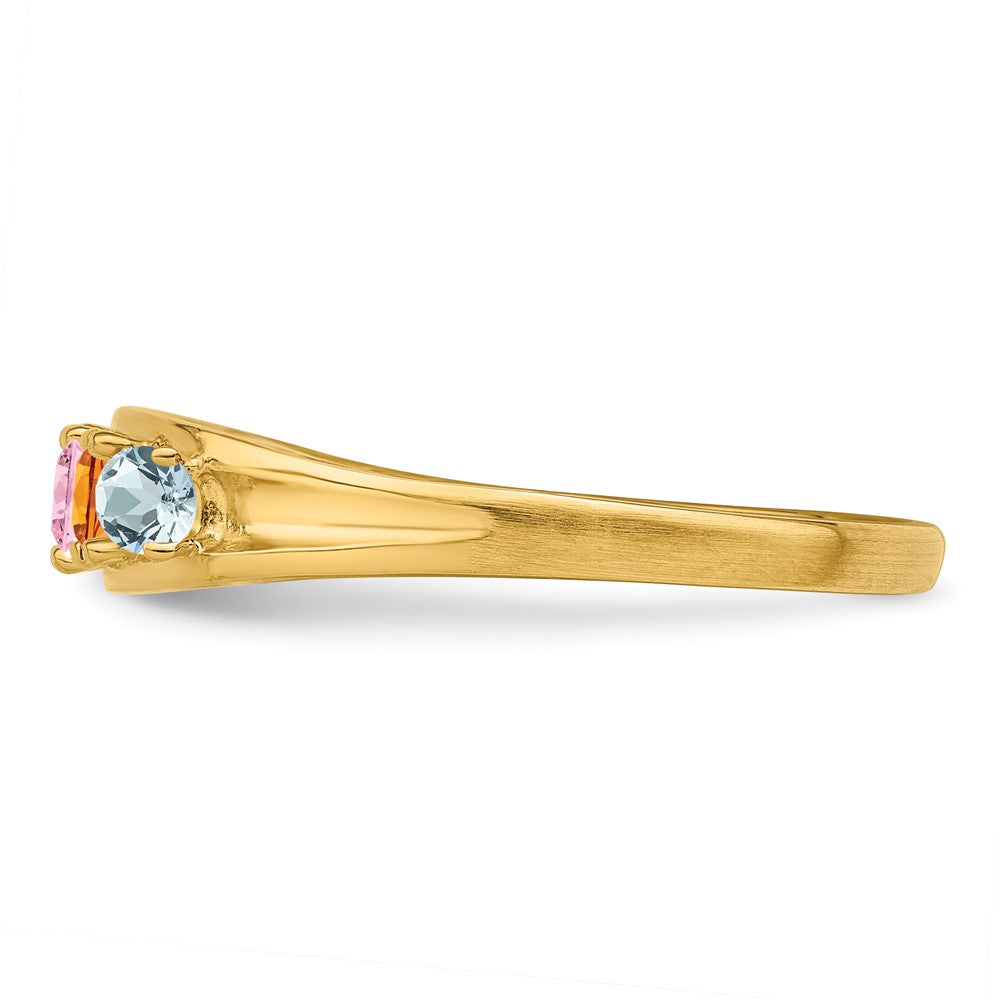 14k Synthetic Family Jewelry Ring