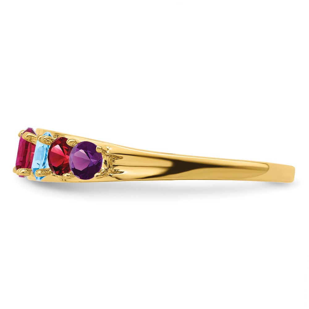 14k Synthetic Family Jewelry Ring