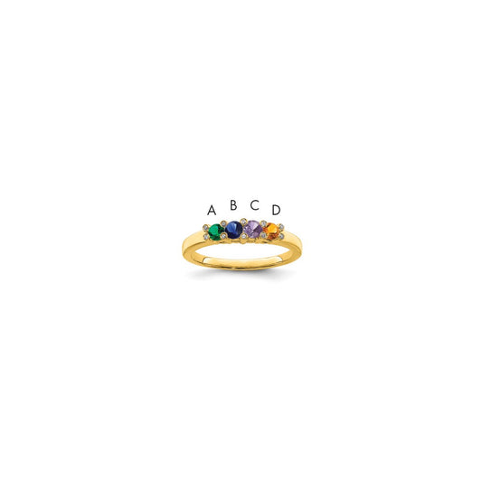 14K Family Jewelry Diamond Semi-Set Ring