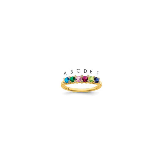 14K Family Jewelry Genuine Stone & Diamond Set Ring