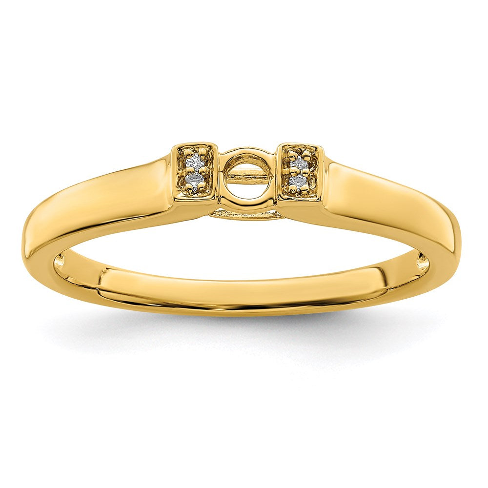 14K Family Jewelry Genuine Stone & Diamond Set Ring