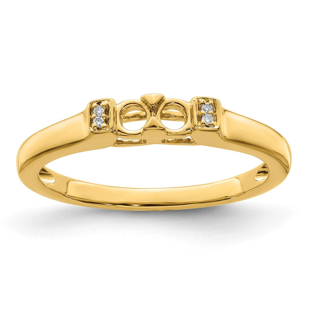 14K Family Jewelry Genuine Stone & Diamond Set Ring