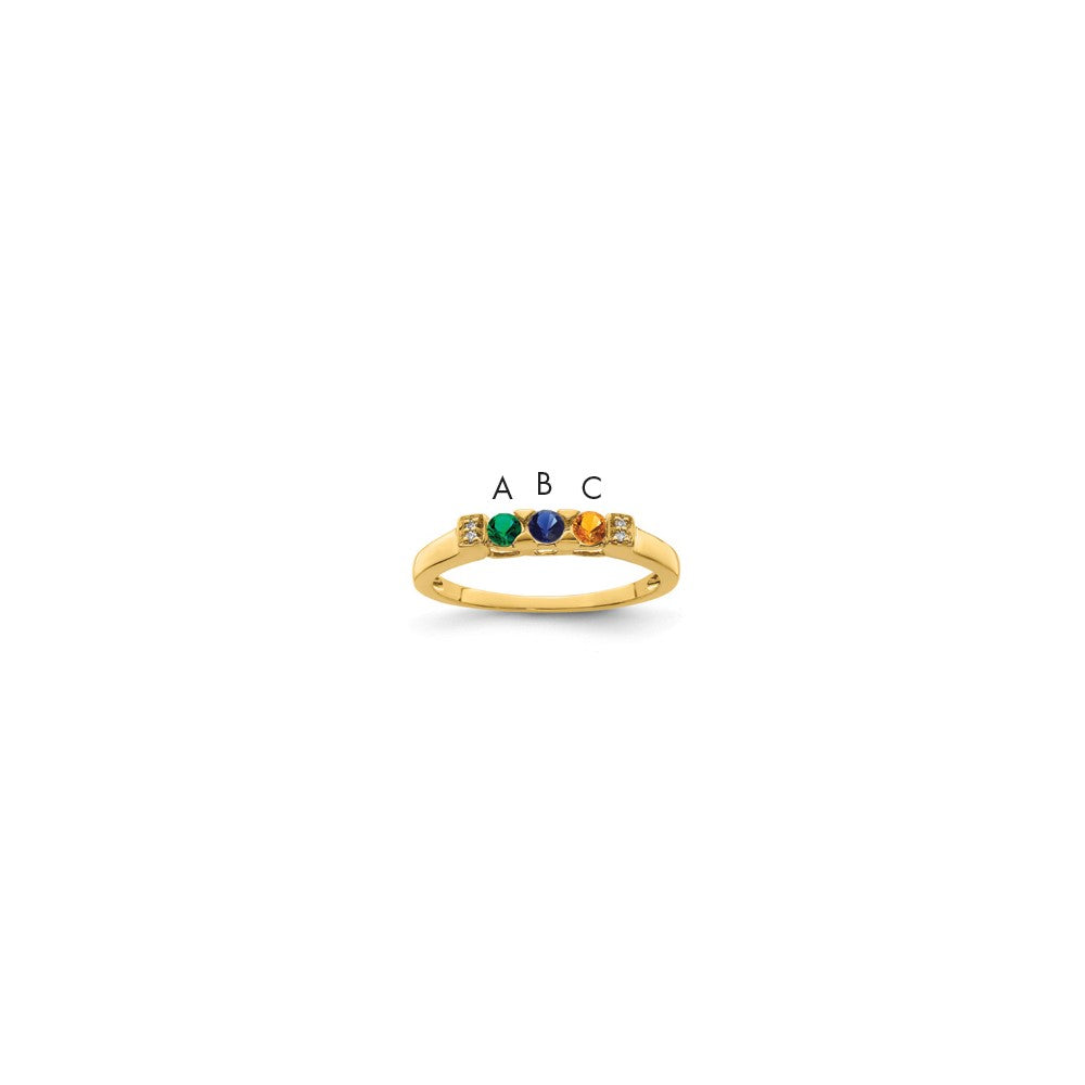 14K Family Jewelry Diamond Semi-Set Ring