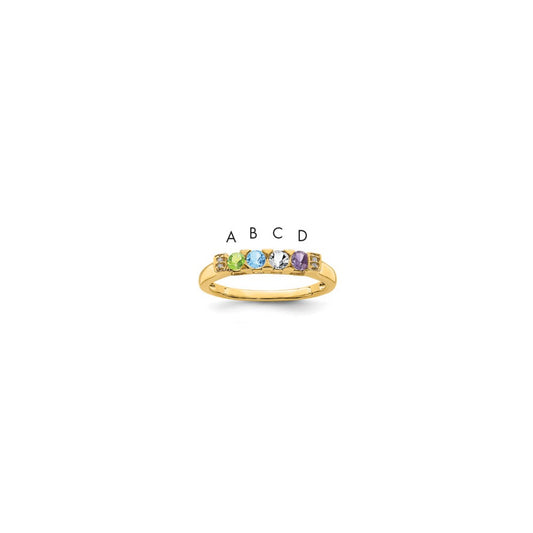 14K Family Jewelry Diamond Semi-Set Ring