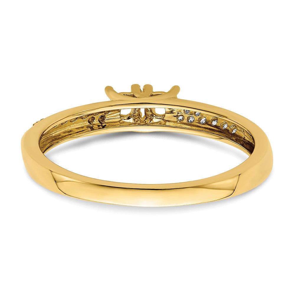 14K Family Jewelry Genuine Stone & Diamond Set Ring