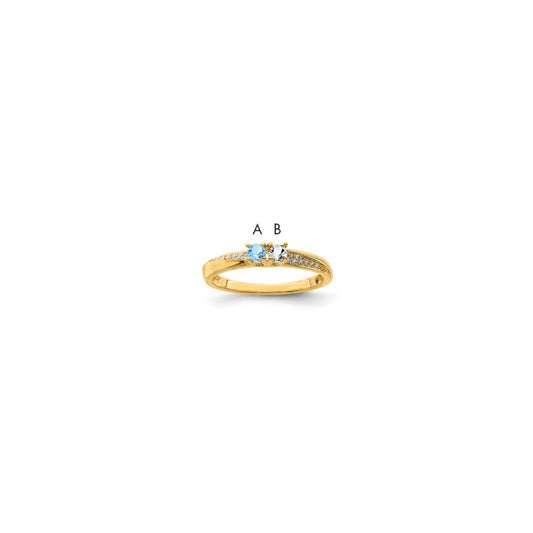 14K Family Jewelry Diamond Semi-Set Ring