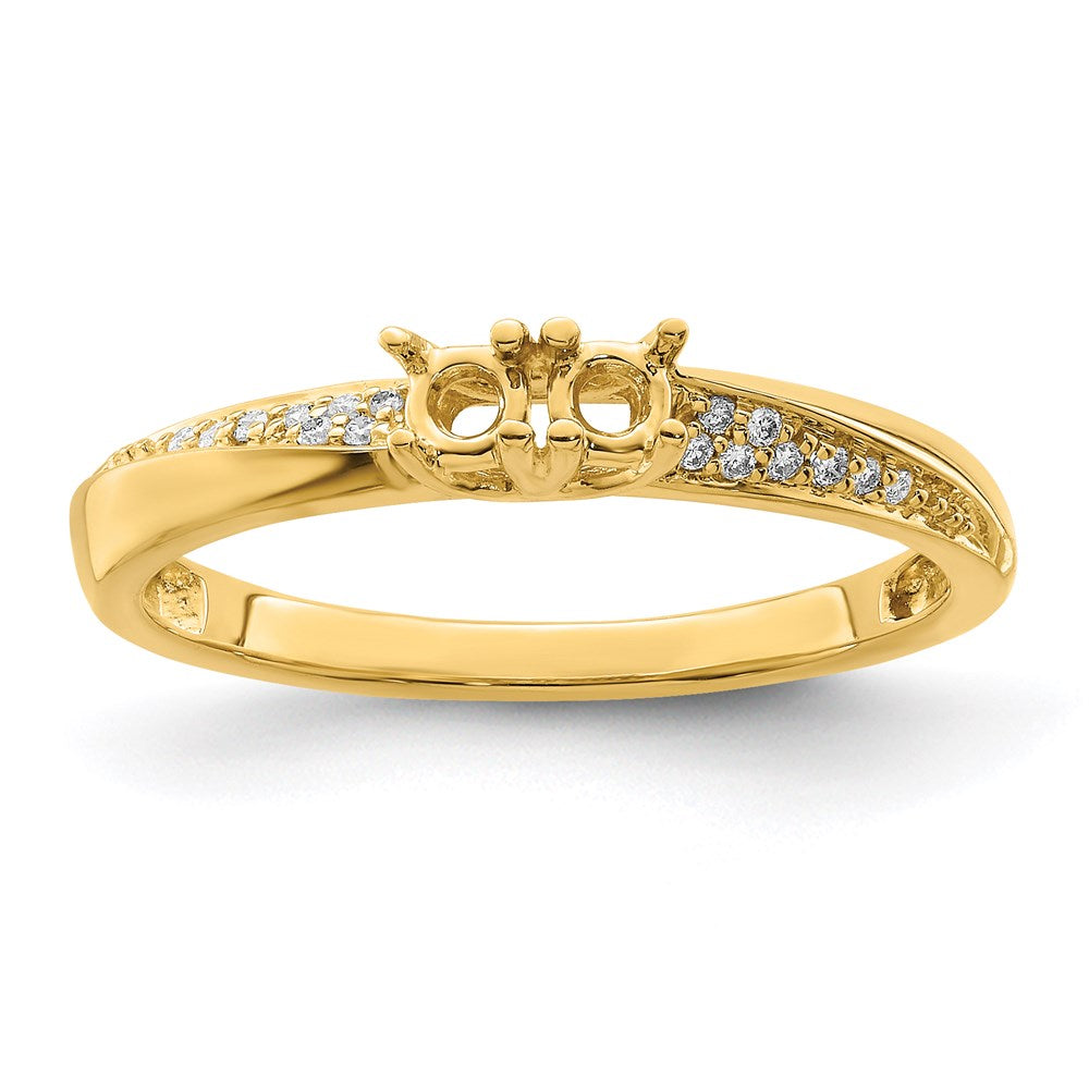 14K Family Jewelry Genuine Stone & Diamond Set Ring