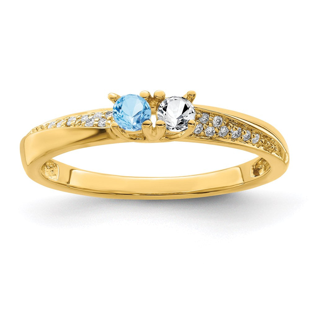 14K Family Jewelry Diamond Semi-Set Ring
