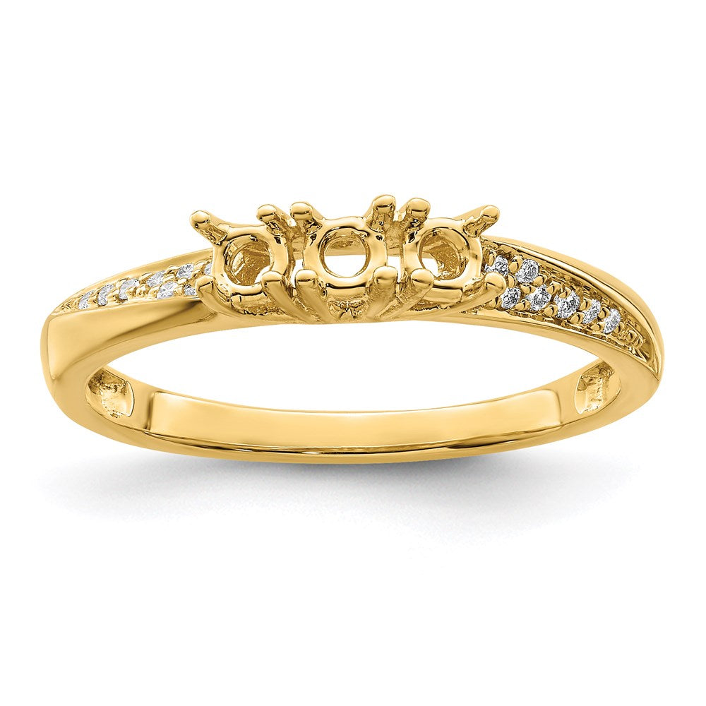 14K Family Jewelry Genuine Stone & Diamond Set Ring