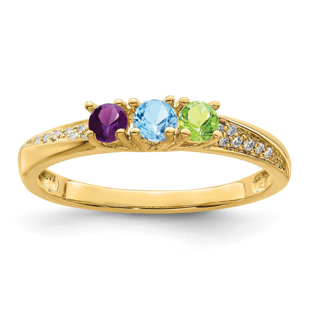 14K Family Jewelry Diamond Semi-Set Ring