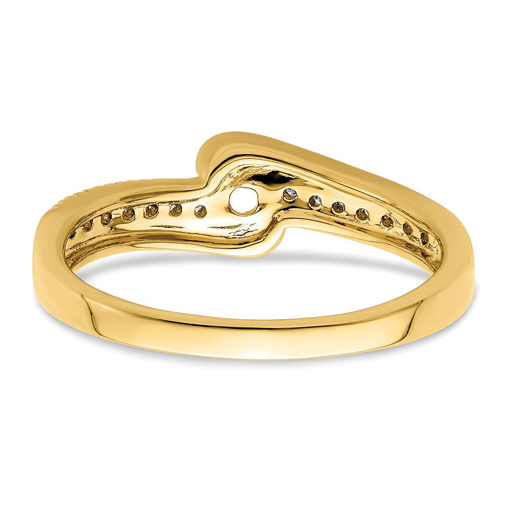 14K Family Jewelry Synthetic Stone & Diamond Set Ring
