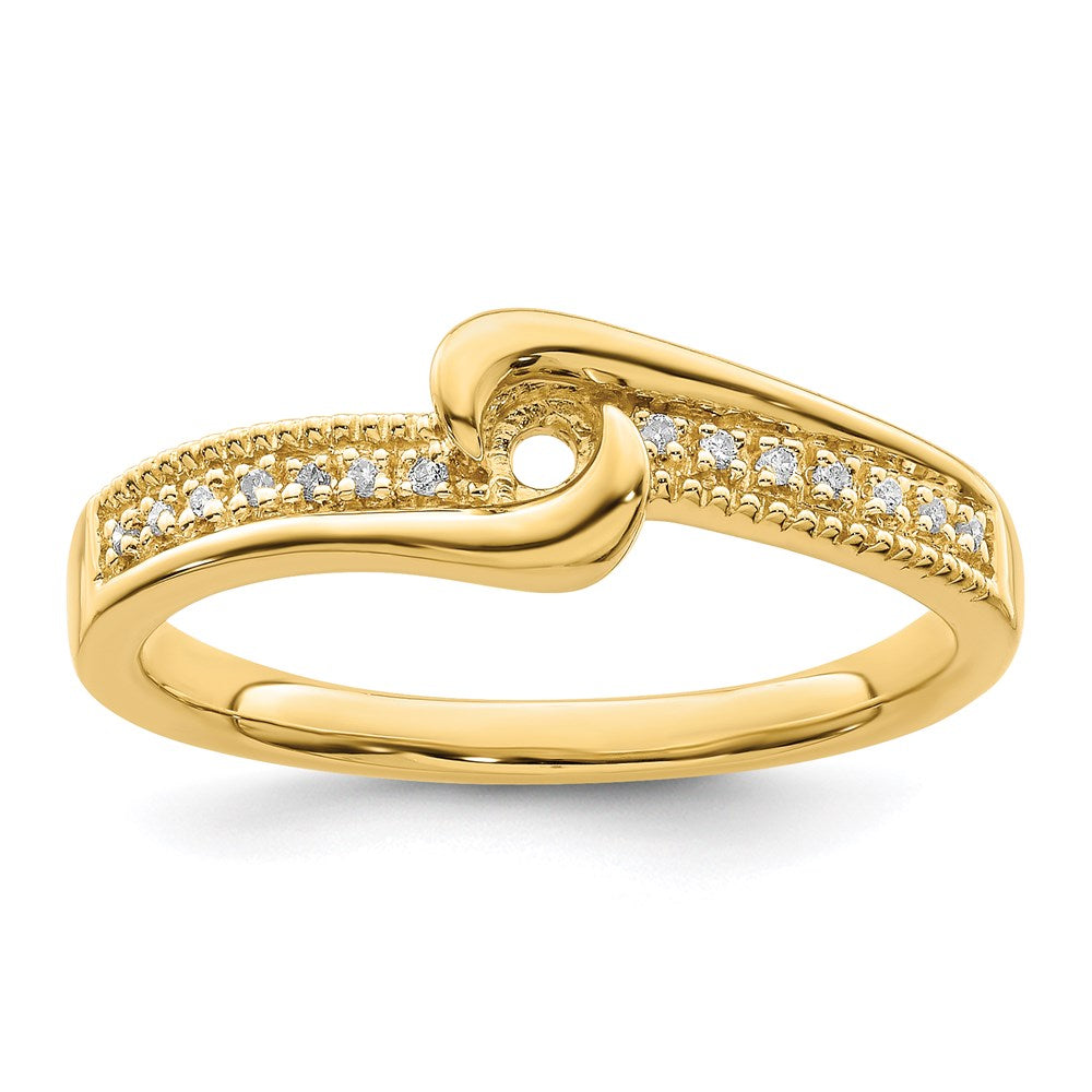 14K Family Jewelry Genuine Stone & Diamond Set Ring