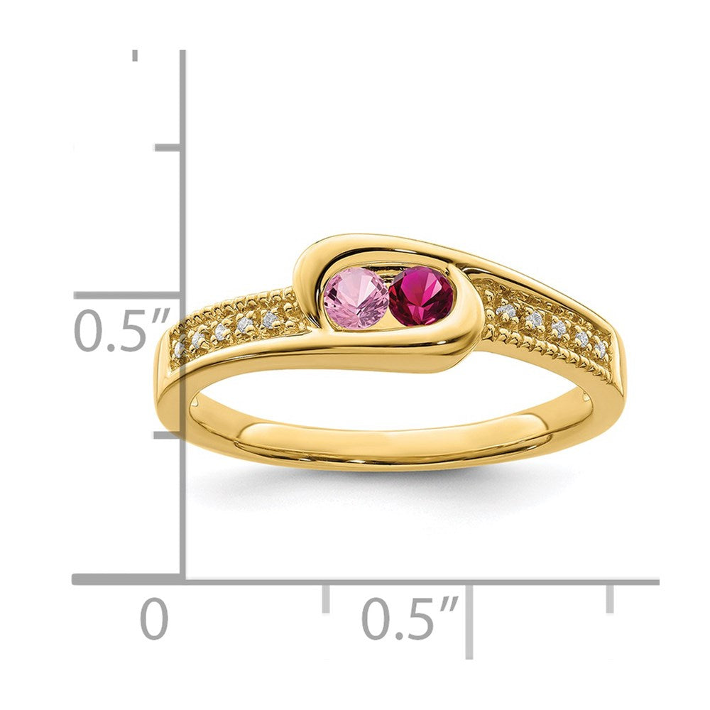 14K Family Jewelry Diamond Semi-Set Ring