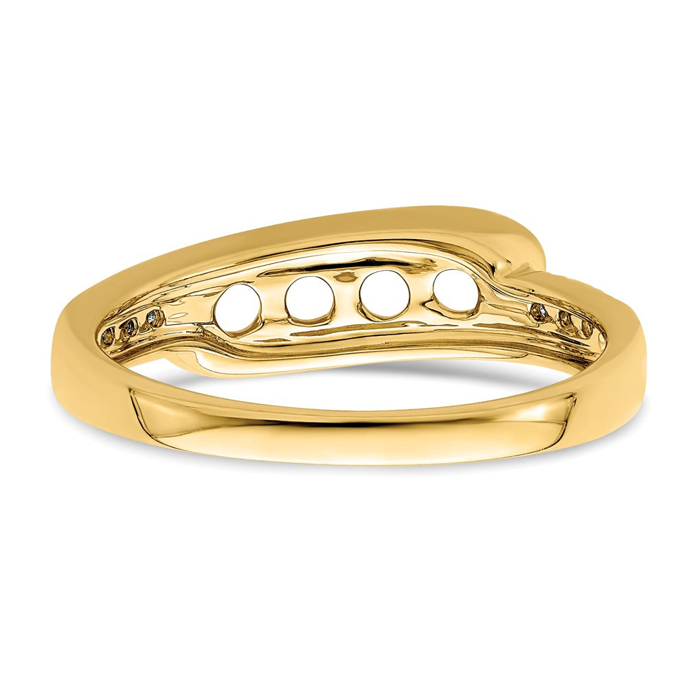 14K Family Jewelry Synthetic Stone & Diamond Set Ring