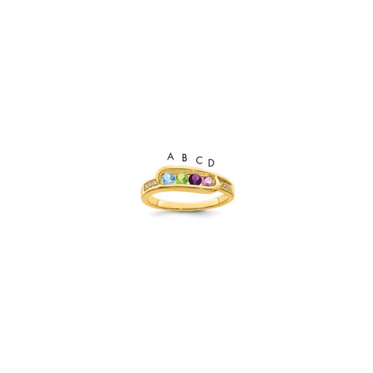 14K Family Jewelry Diamond Semi-Set Ring