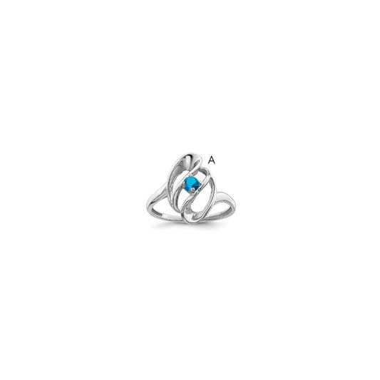 Sterling Silver Rhodium-plated Family Jewelry Ring