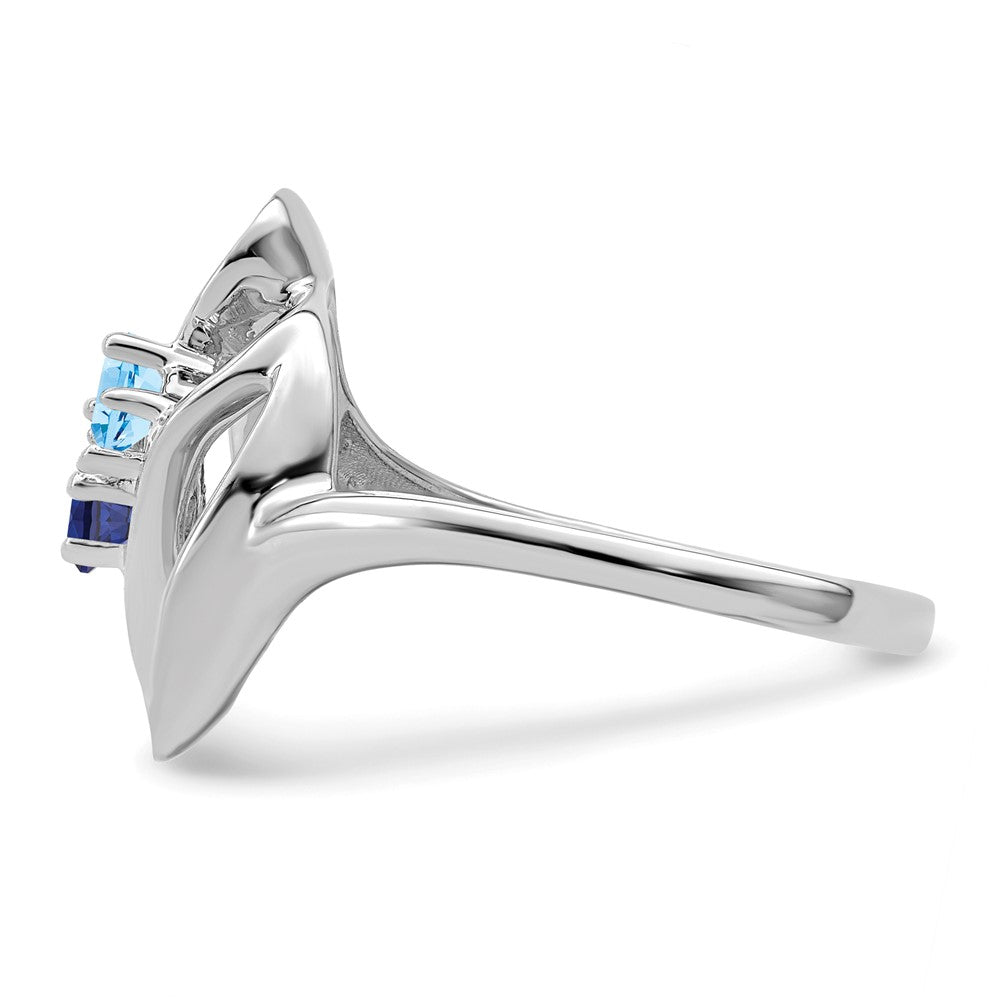 14k White Gold Family Jewelry Ring
