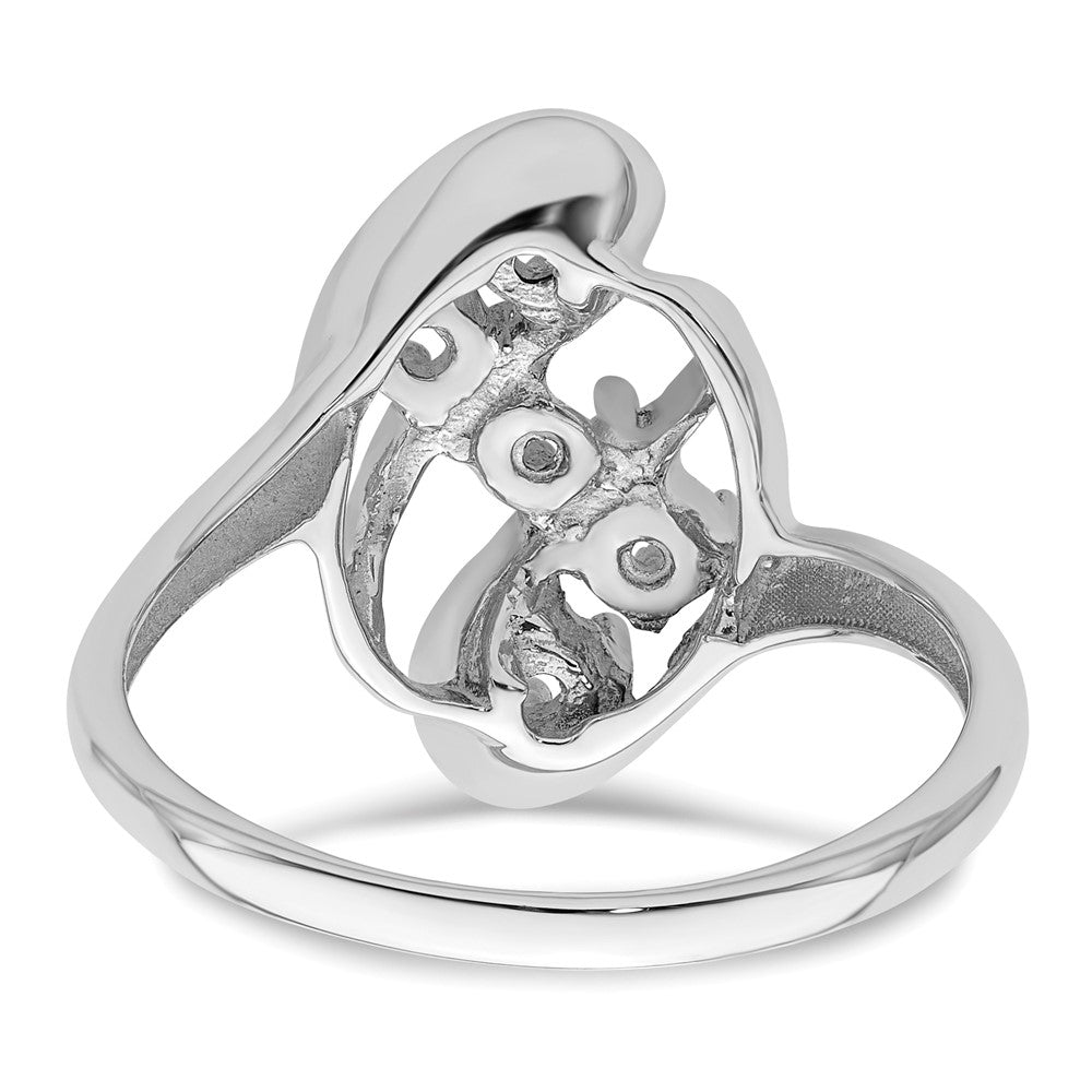 Sterling Silver Rhodium-plated Synthetic 5 Stone Mother's Ring