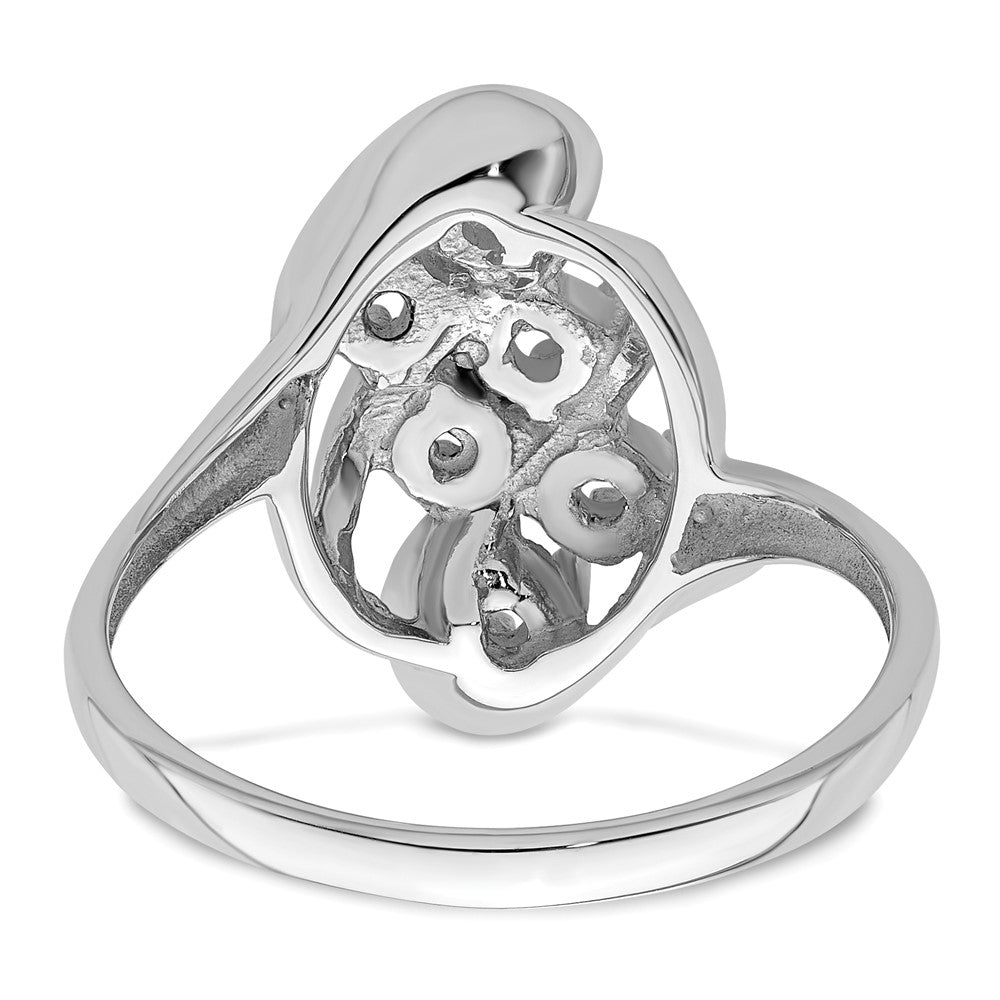 14k White Gold Synthetic Family Jewelry Ring