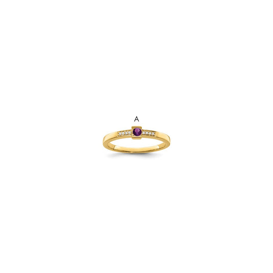 14K Family Jewelry Diamond Semi-Set Ring