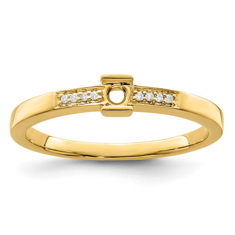 14K Family Jewelry Genuine Stone & Diamond Set Ring