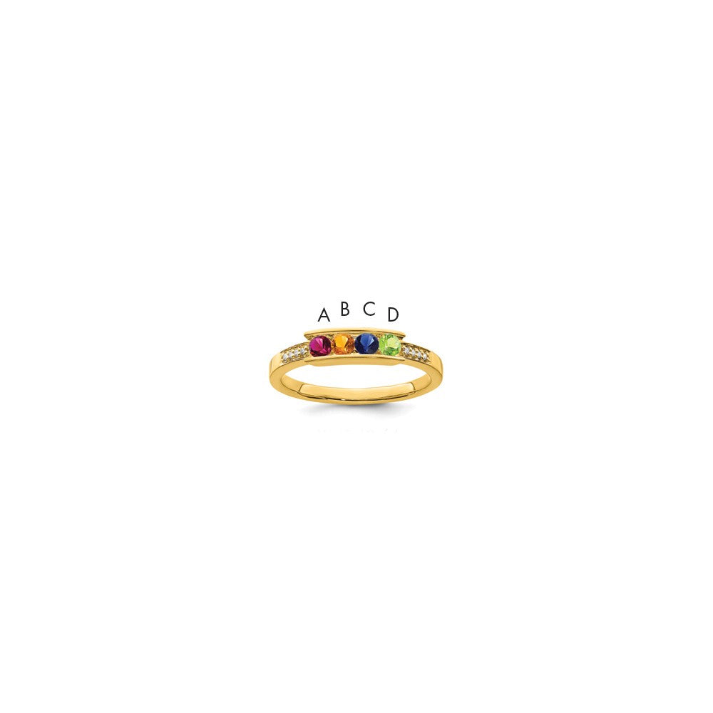 14K Family Jewelry Diamond Semi-Set Ring