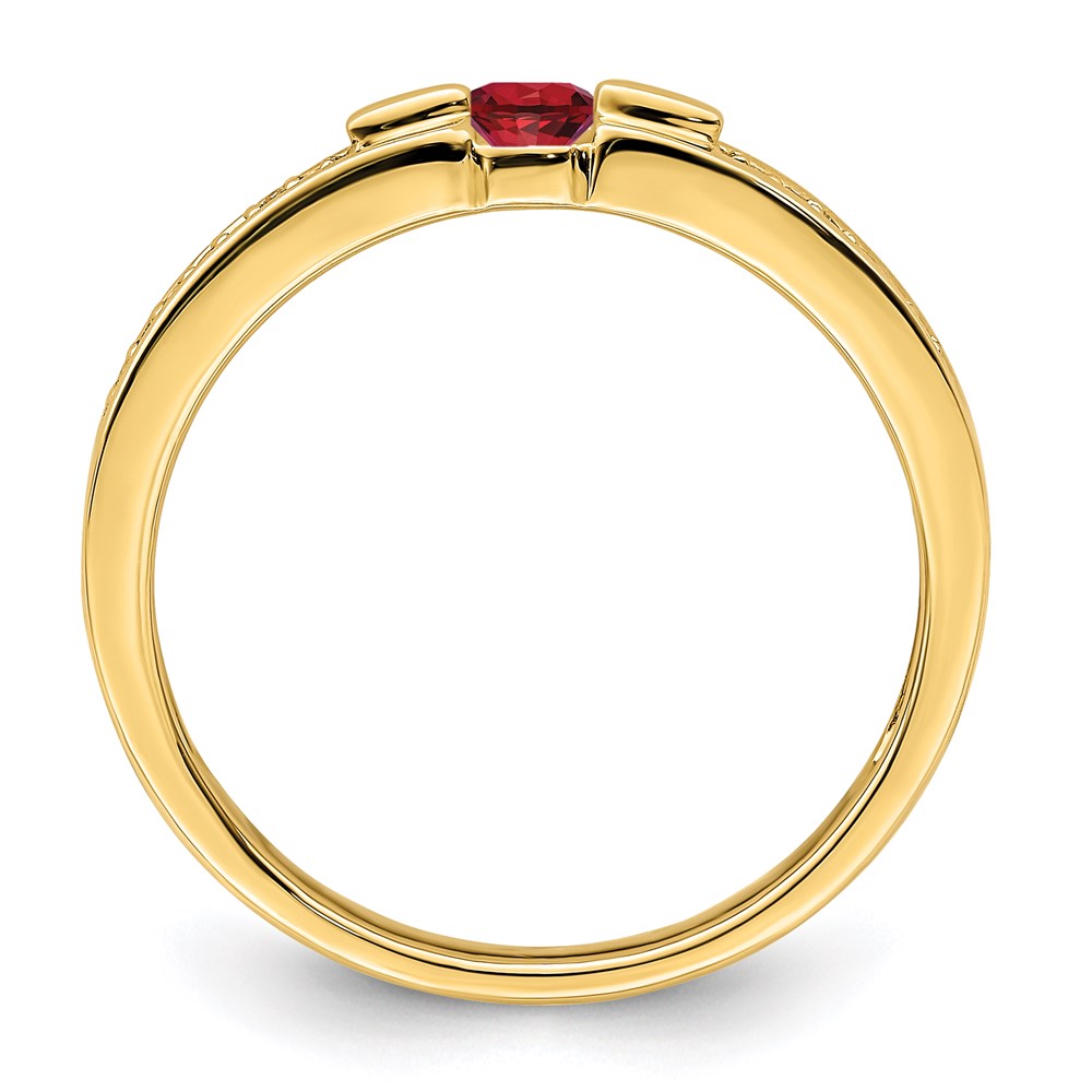 14K Family Jewelry Genuine Stone & Diamond Set Ring