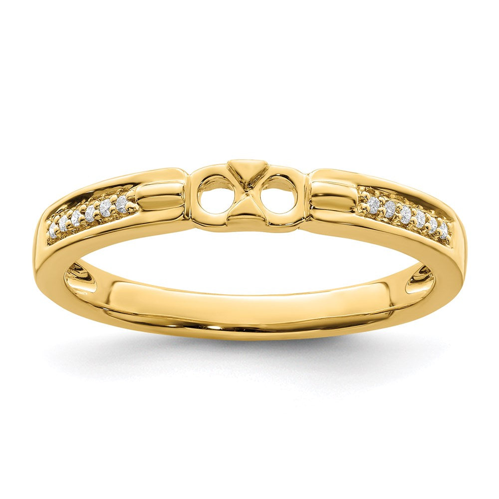 14K Family Jewelry Genuine Stone & Diamond Set Ring