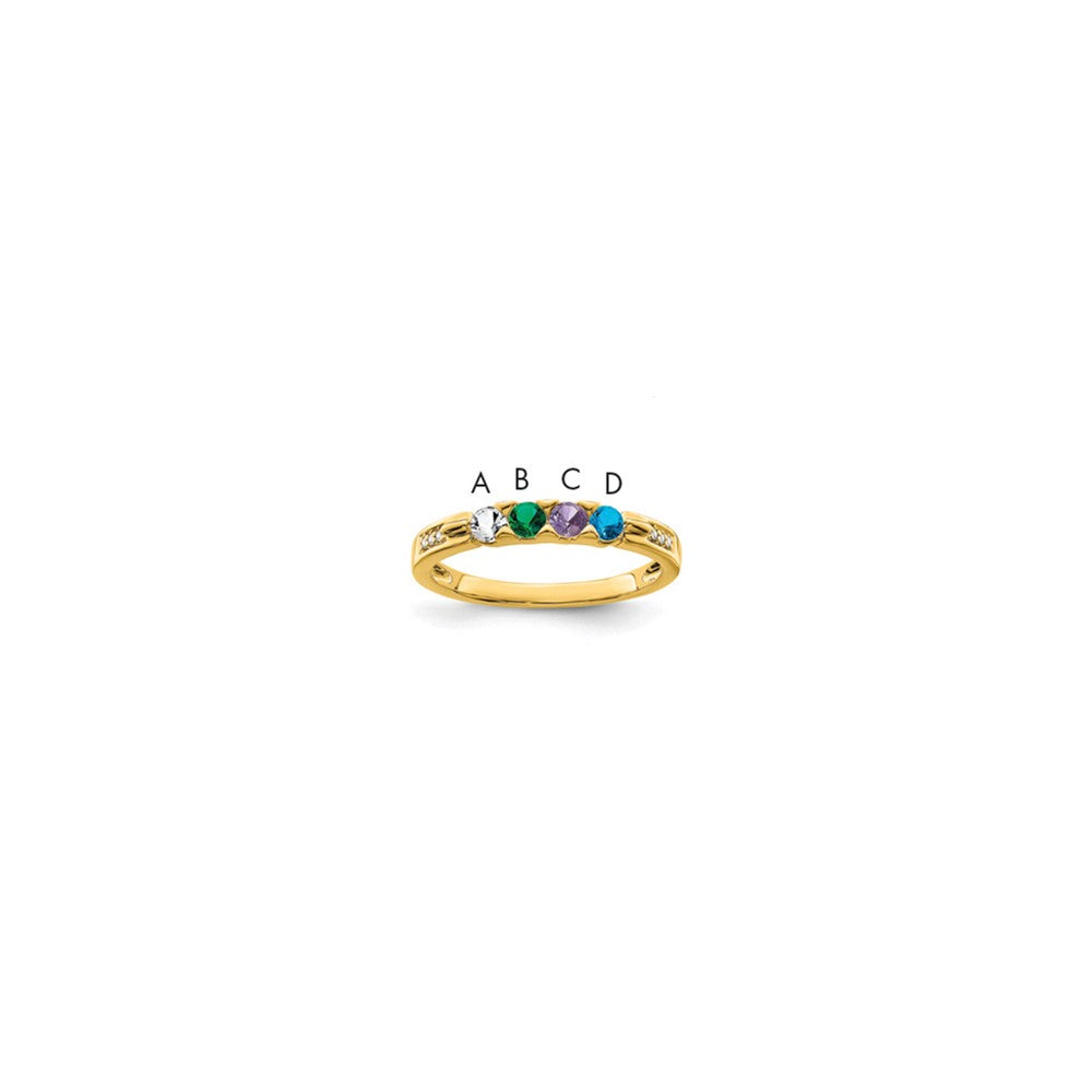 14K Family Jewelry Diamond Semi-Set Ring