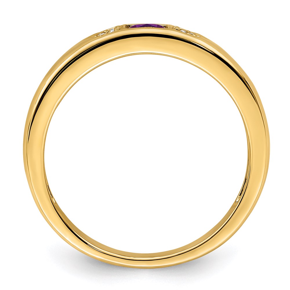 14K Family Jewelry Genuine Stone & Diamond Set Ring
