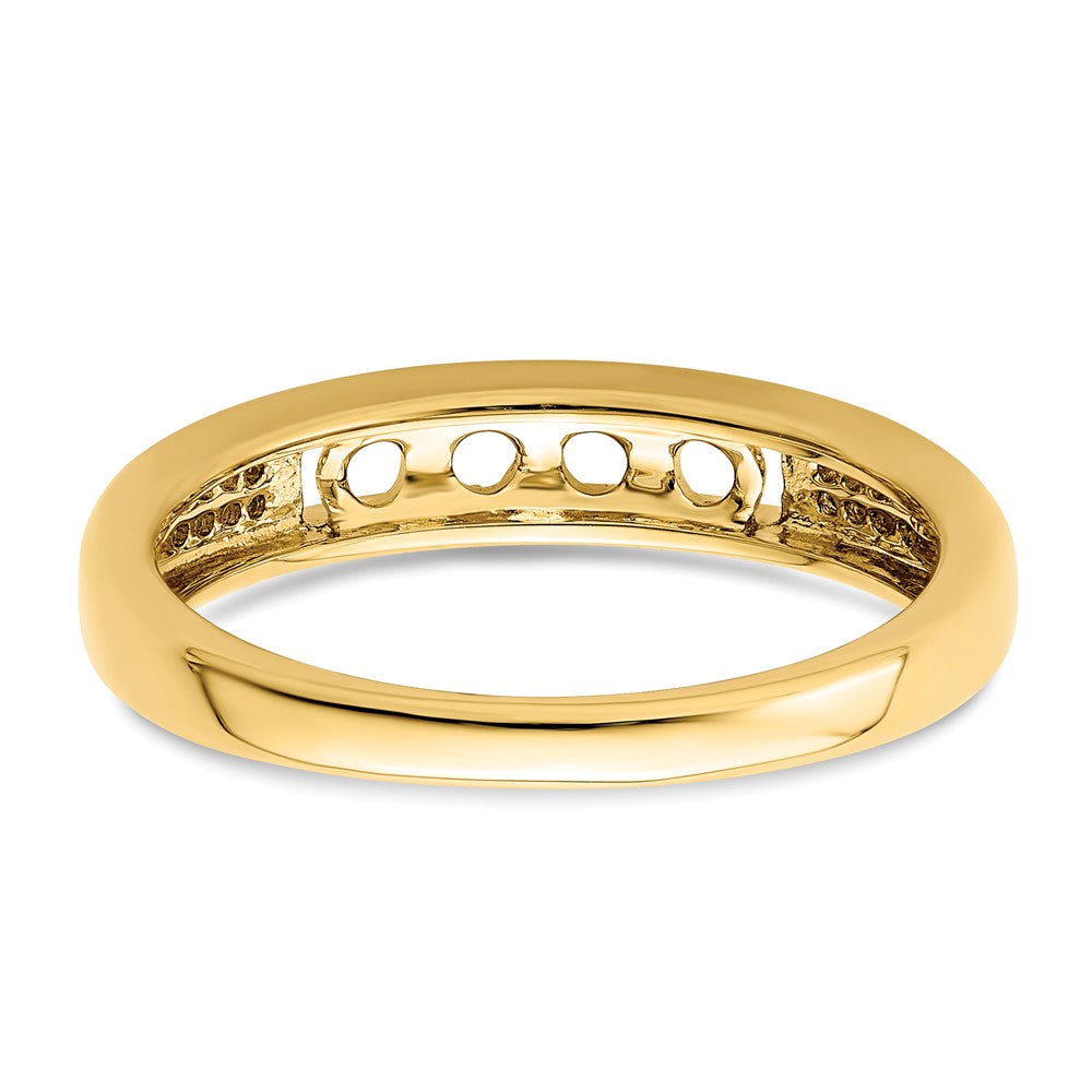 14K Family Jewelry Genuine Stone & Diamond Set Ring