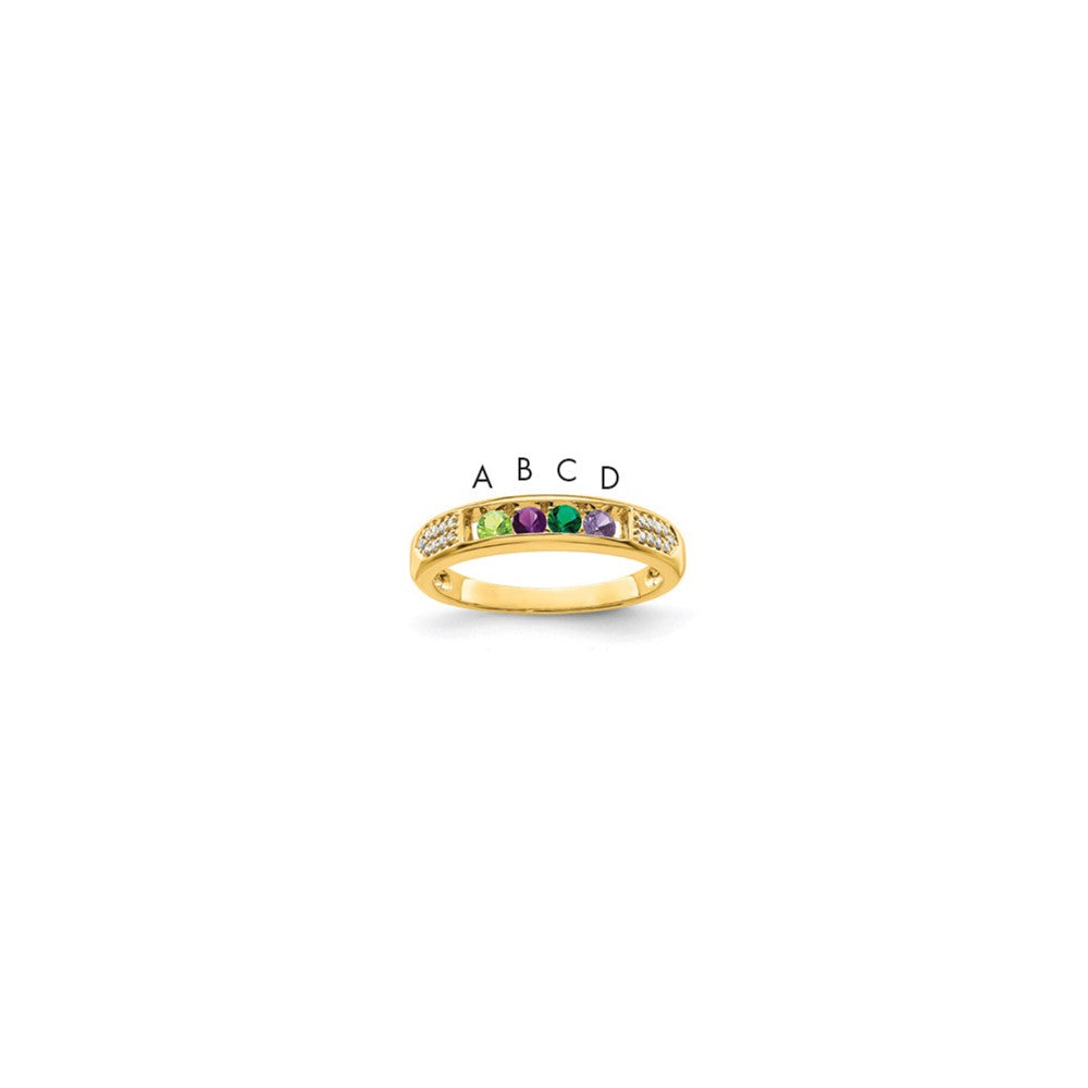 14K Family Jewelry Diamond Semi-Set Ring