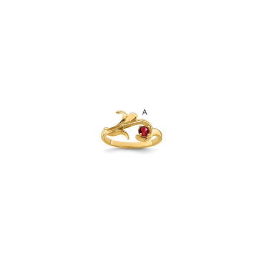 14k 3mm Synthetic Family Jewelry Ring