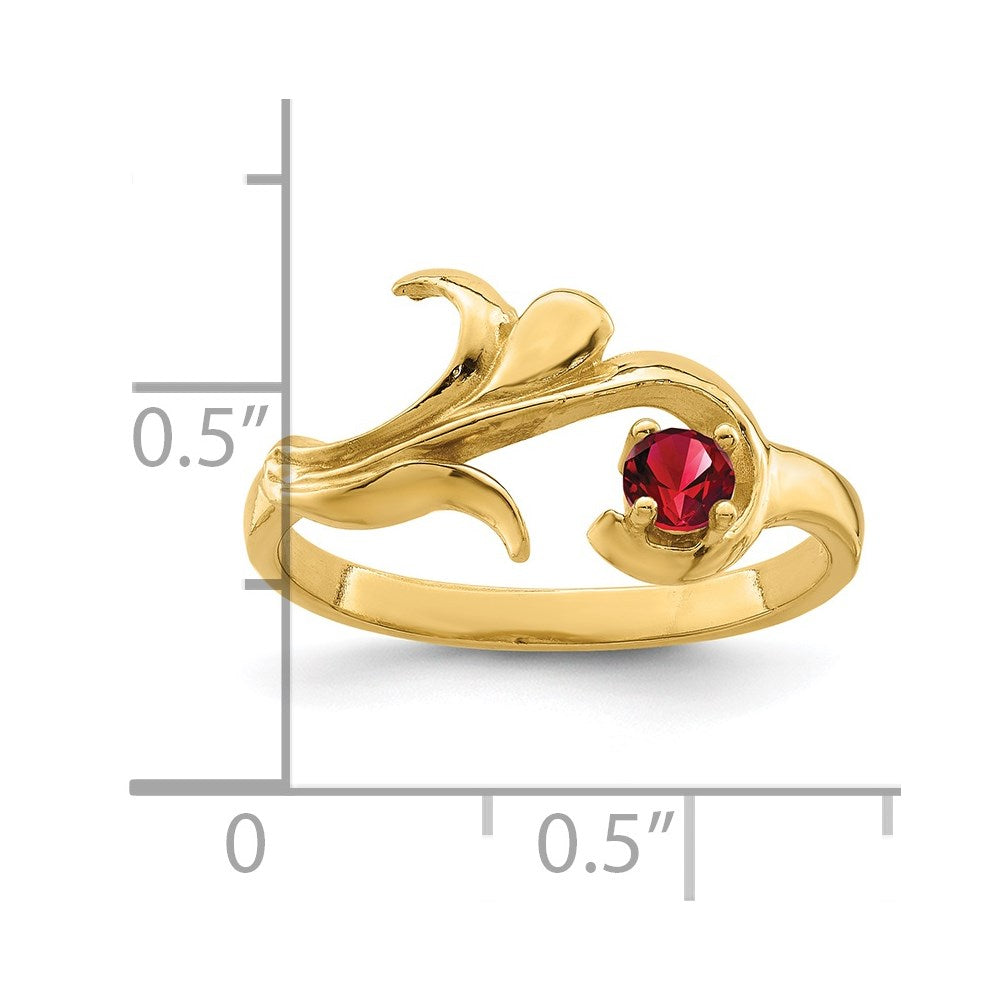 14k 3mm Synthetic Family Jewelry Ring