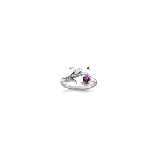 Sterling Silver Rhodium-plated Family Jewelry Ring