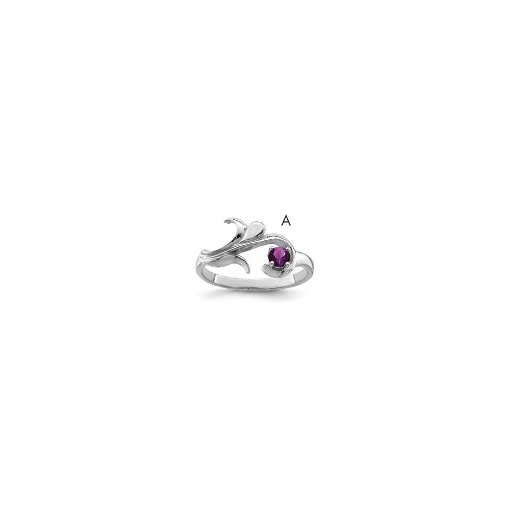 14k White Gold 3mm Genuine Family Jewelry Ring