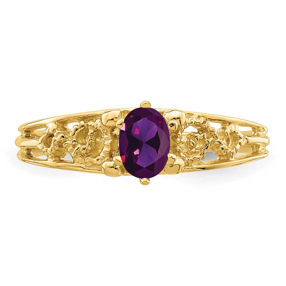 14k 1 Synthetic Stone Family Ring