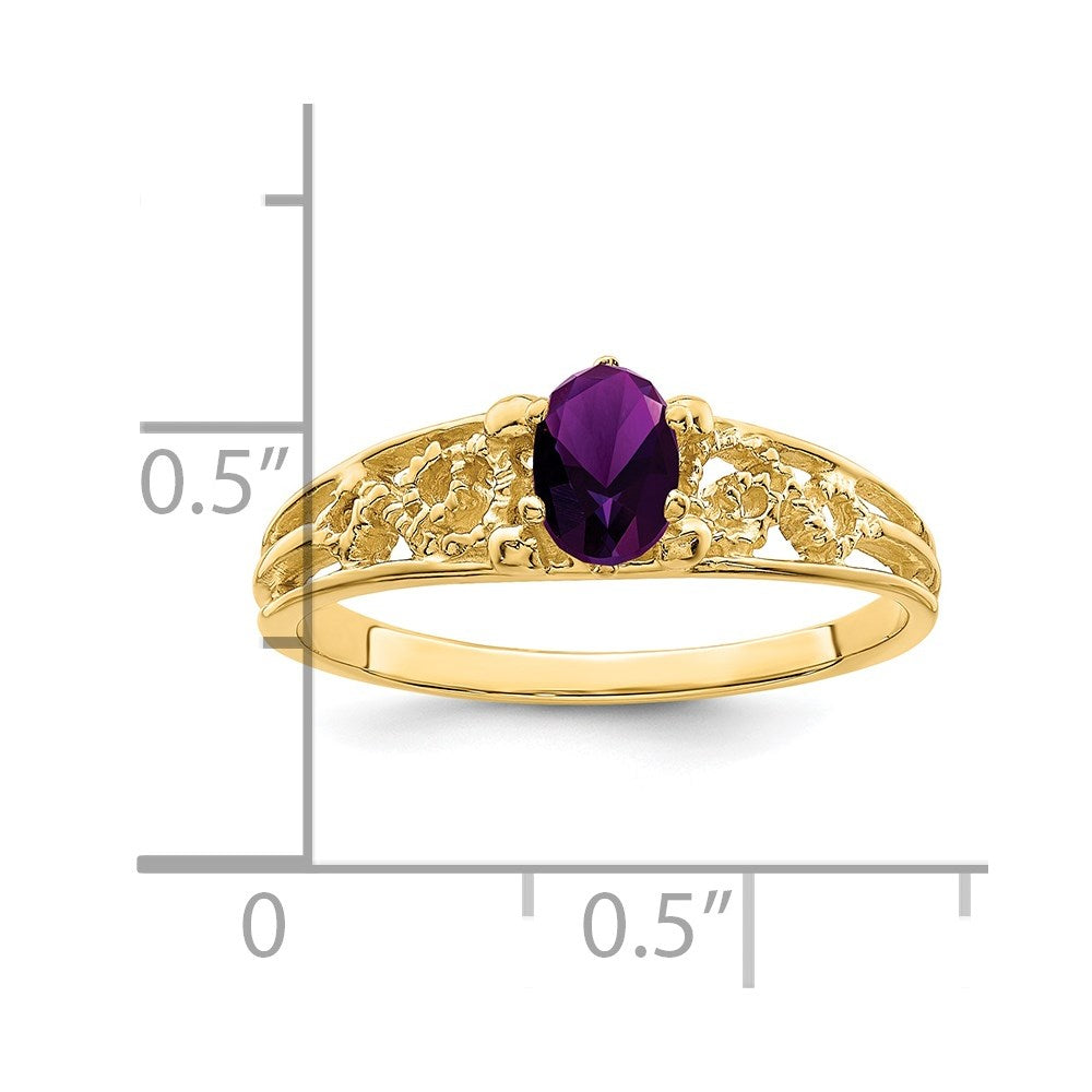 14k 1 Genuine Stone Family Ring